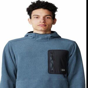 NEW Mountain Hardwear First Tracks Fleece Pullover Hoody Men's Blue SZ Medium